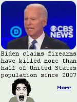 When Joe gets on a roll, facts don't get in the way, he'll take credit for what others have done and pulls numbers out of his ass. Joe Biden claims 150 million people have been killed by gun violence since 2007. Gun violence in the United States results in thousands of deaths and injuries annually, but about one-third are suicides, minority gang/drug wars in the hood and cops kill a big percentage.